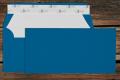 [16409196] Briefhüllen mit Seidenfutter DL 110x220 mm Haftklebend Stahlblau gerippt 100 g/qm